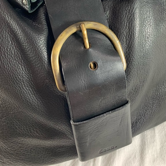 DEAN Authentic Black Leather Tote Shoulder Bag - Picture 12 of 16